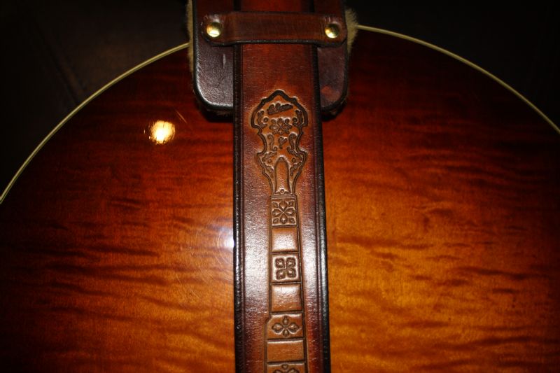 Leather Straps for 5 String Banjo, Dogwood Designs