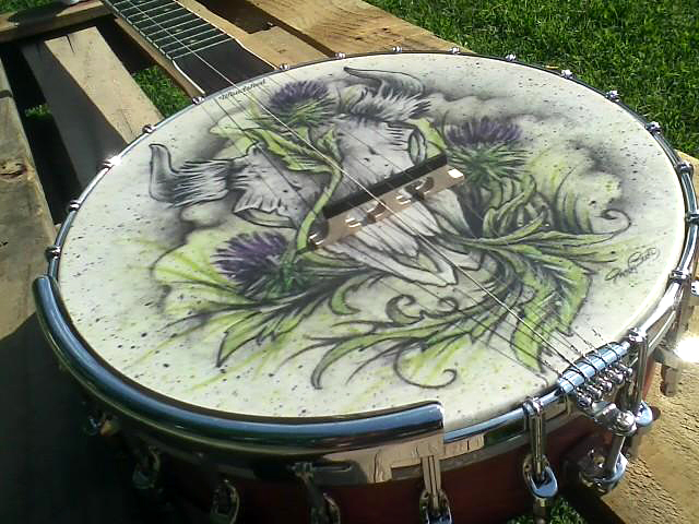 Custom banjo heads deals