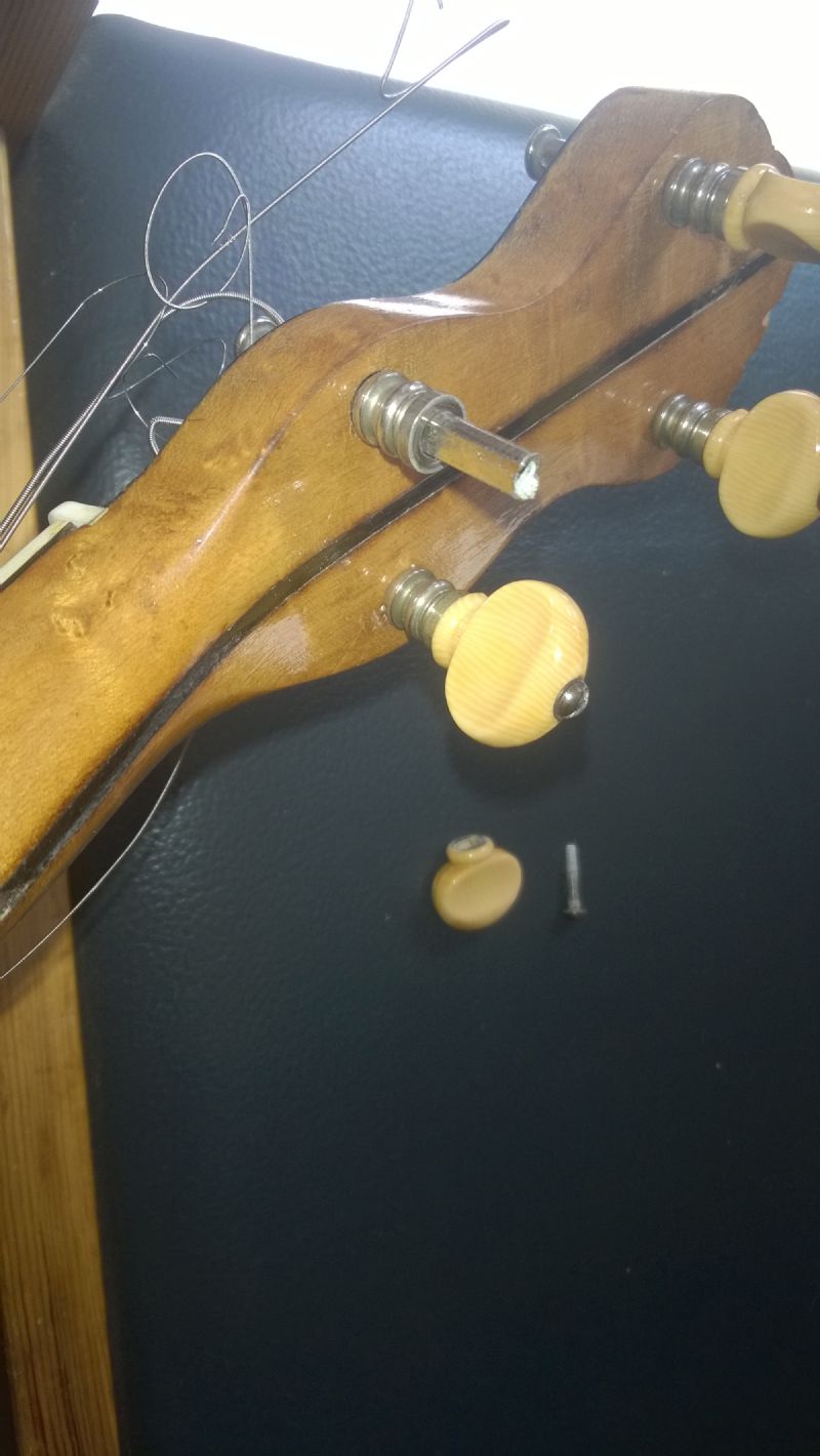 friction banjo tuner with button removed
