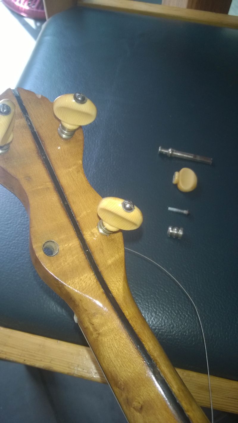 friction banjo tuner removed