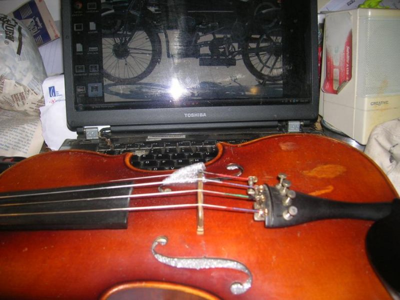 Just how silent is an electric violin with a heavy metal mute