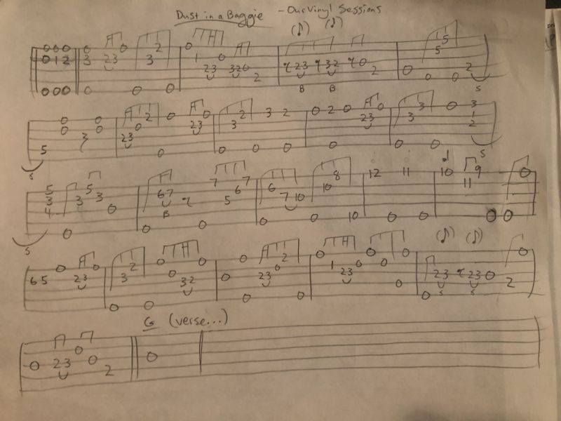 Dust in a Baggie OurVinyl Sessions Banjo break tab Discussion Forums