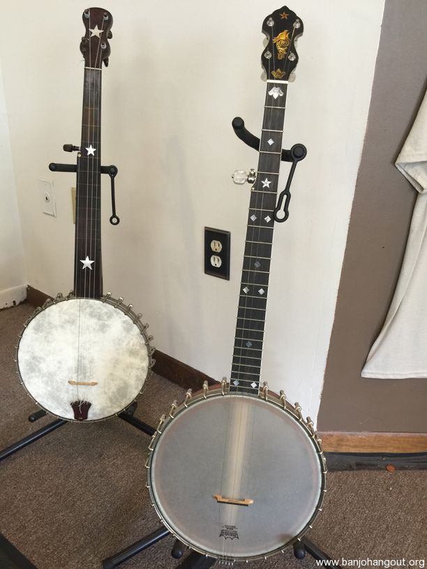 Vintage 1880 s 5 string fretless open back banjo used banjo for sale