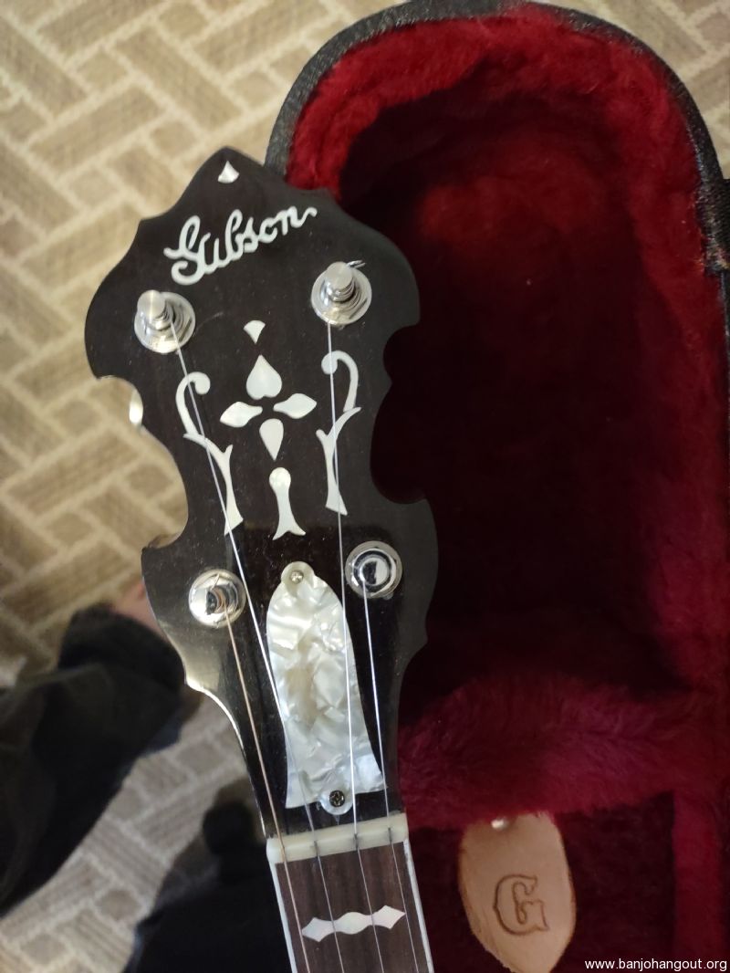 Gibson parts banjo with Granadilla wood tone ring, Keith banjo tuners