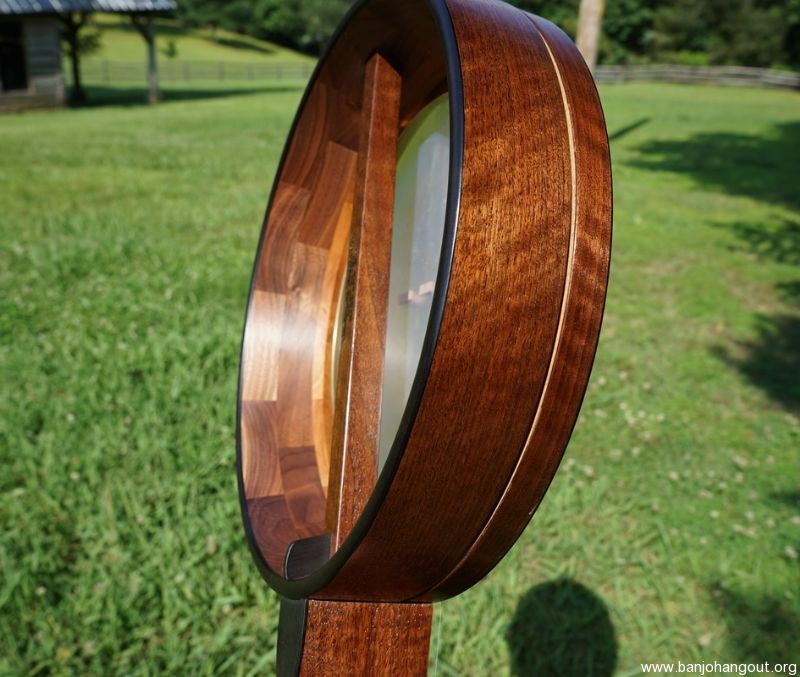 CAROLINA BANJO CO. Handmade walnut banjo, Dobson tone ring. Used