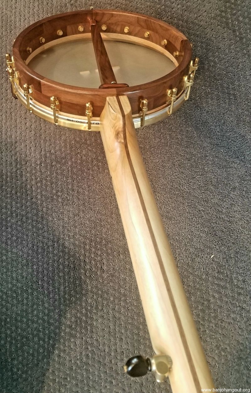 Stone Banjo Co. 20015X NEW Maple Neck, 12" Walnut Rim, Raw Brass