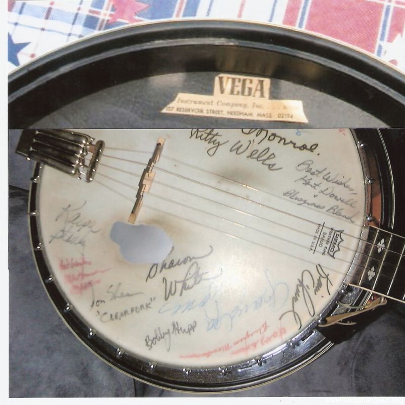 VegaSilverPrincess Banjo with History on it's Face Used Banjo For