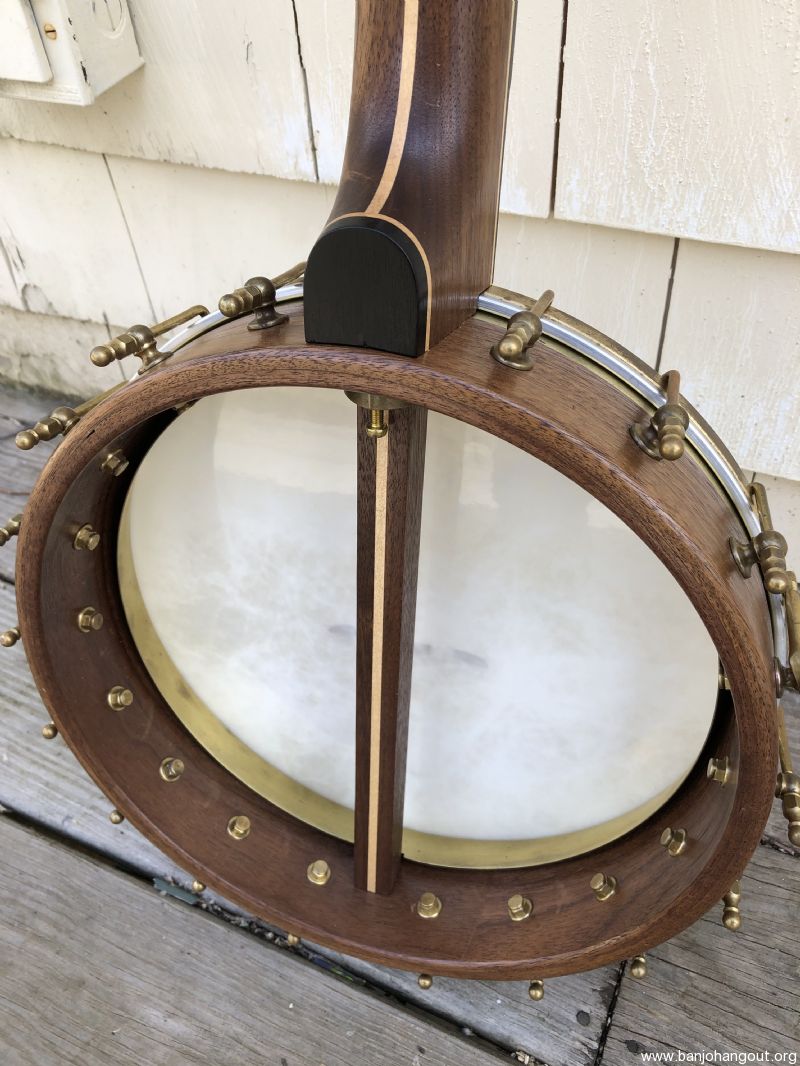 Open back walnut banjo Used Banjo For Sale at