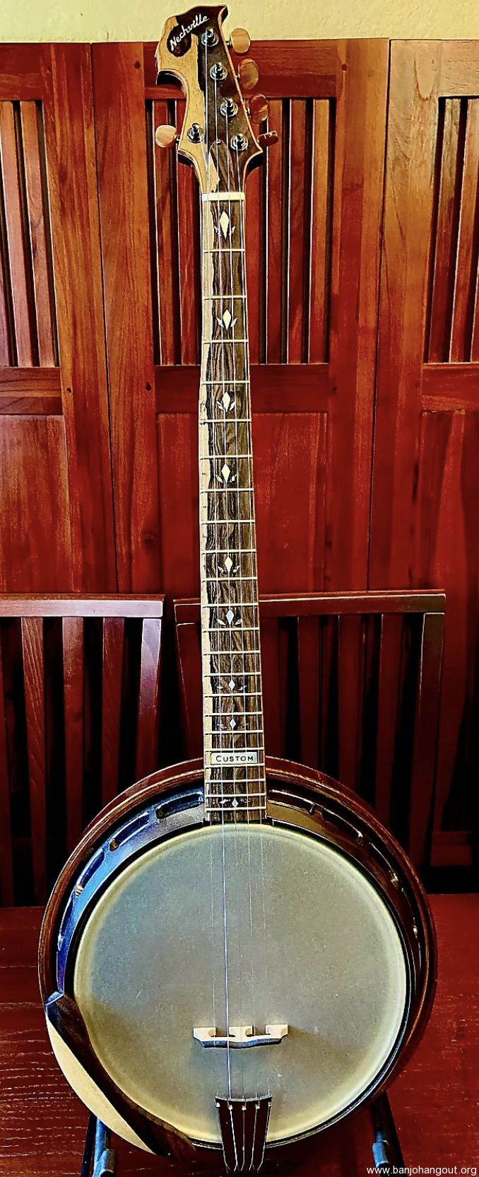 Nechville Custom Helimount 5String Custom Banjo With PopOff Resonator (Ziricote and Maple