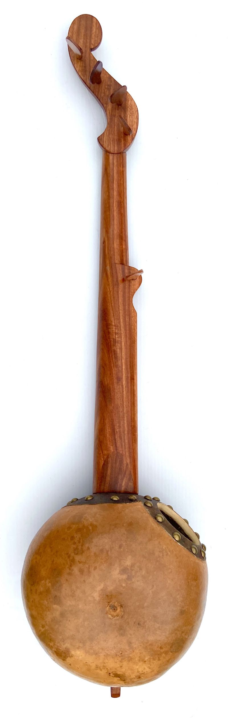 Jeff Menzies Figured Almond Gourd Banjo Used Banjo For Sale at