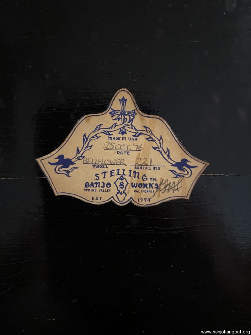 Stelling Birch Bellflower Used Banjo For Sale at