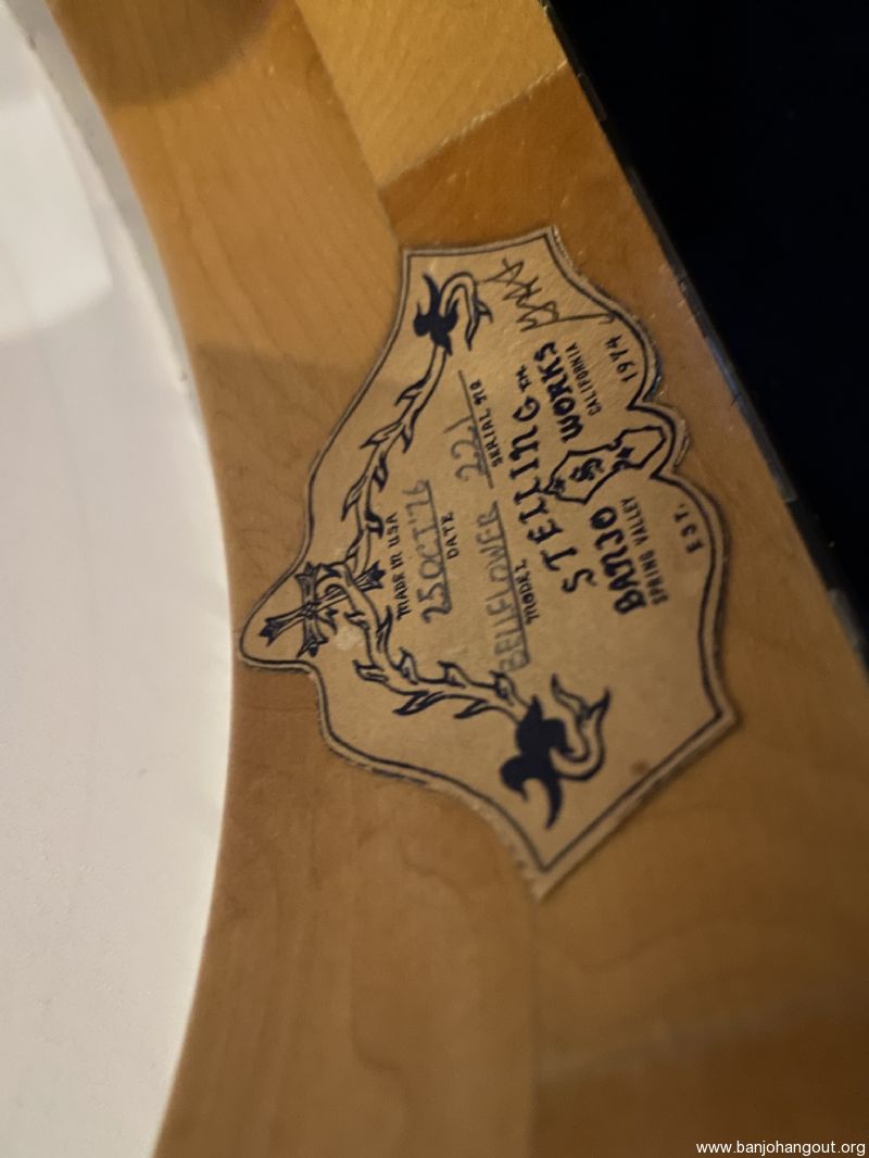 Stelling Birch Bellflower Used Banjo For Sale at