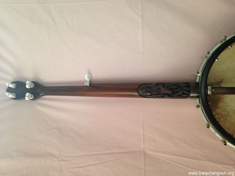 Hand carved mahogany claw hammer banjo Used Banjo For Sale at
