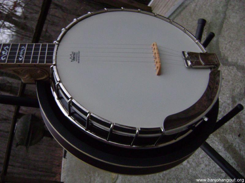 Custom Made Convertible 5 String Flat Head Banjo with Case and Pop Off