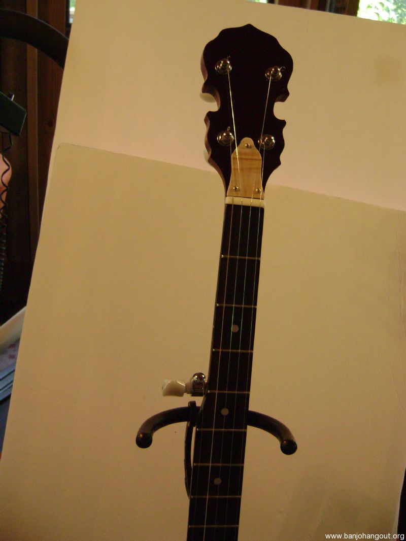 "SOLD" New Custom Made Entry Level 5 String Open Back Banjo Used Banjo For Sale at