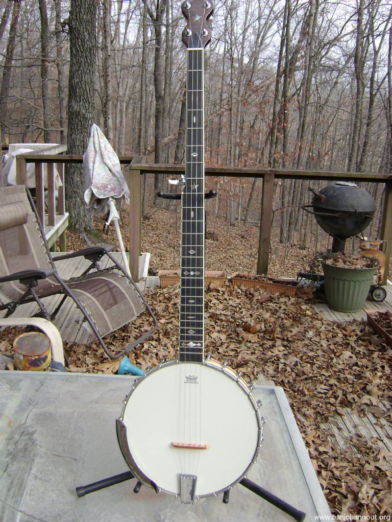  sale pending number 2 custom made gold tone long neck banjo with
