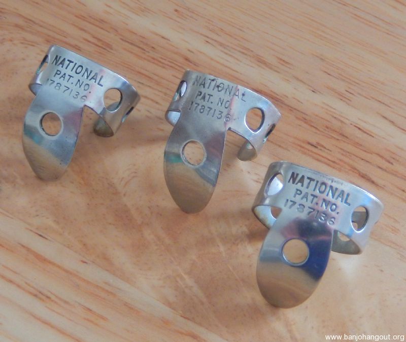 Dotson 8s Finger Picks - National Oval 8 Pre-War Style For Banjo, Dobro & Guitar