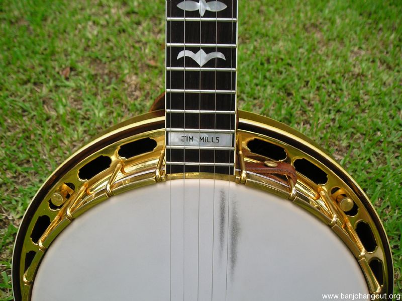 2007 Huber Jim Mills Model Gold Plated Mahogany Used Banjo For