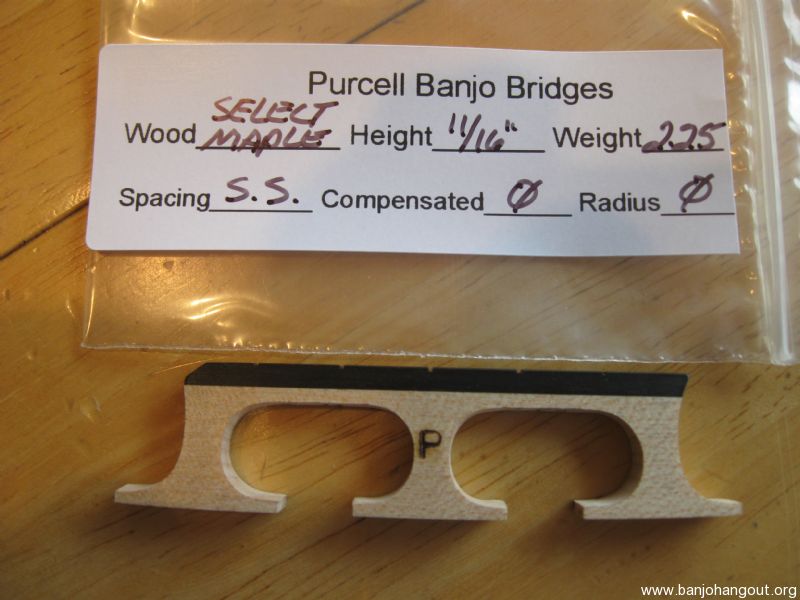 SOLD Purcell Banjo Bridges Banjo Hangout