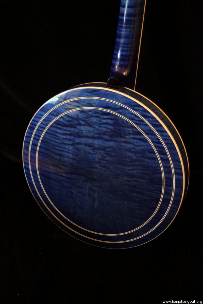 Blue Curly Maple Bluegrass Banjo With Hardshell Case(SOLD) Used Banjo