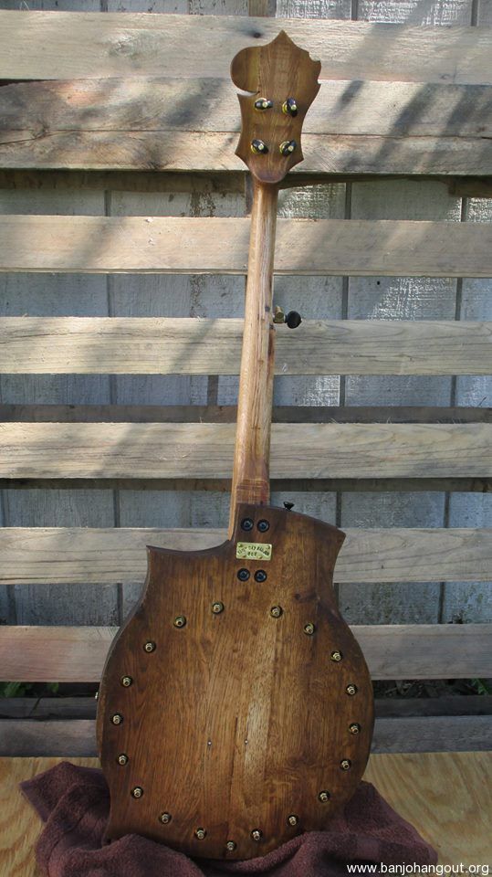 Custom Pallet Wood Banjo by Rainy Day Banjos Used Banjo For Sale at