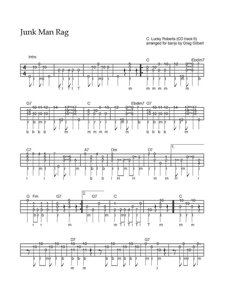 SOLD Ragtime Classics II for 5String Banjo tab book and CD Banjo