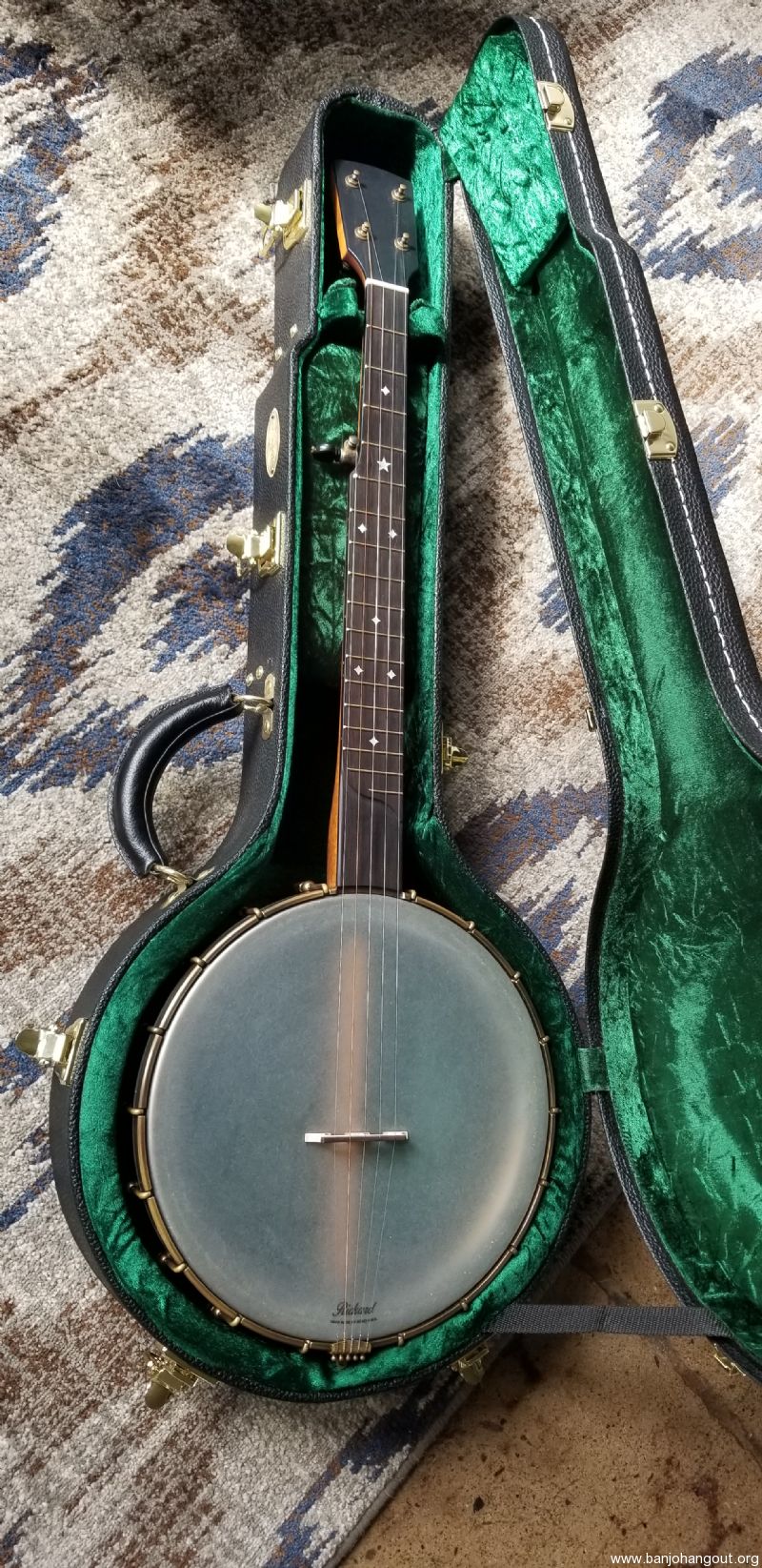 Rickard 12 dobson Spunover Brass Rim Used Banjo For Sale at