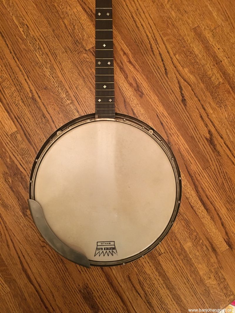 Vintage William H Lange Banner Blue Tenor Banjo Project 1920s 1930s Used Banjo For Sale at BanjoBuyer
