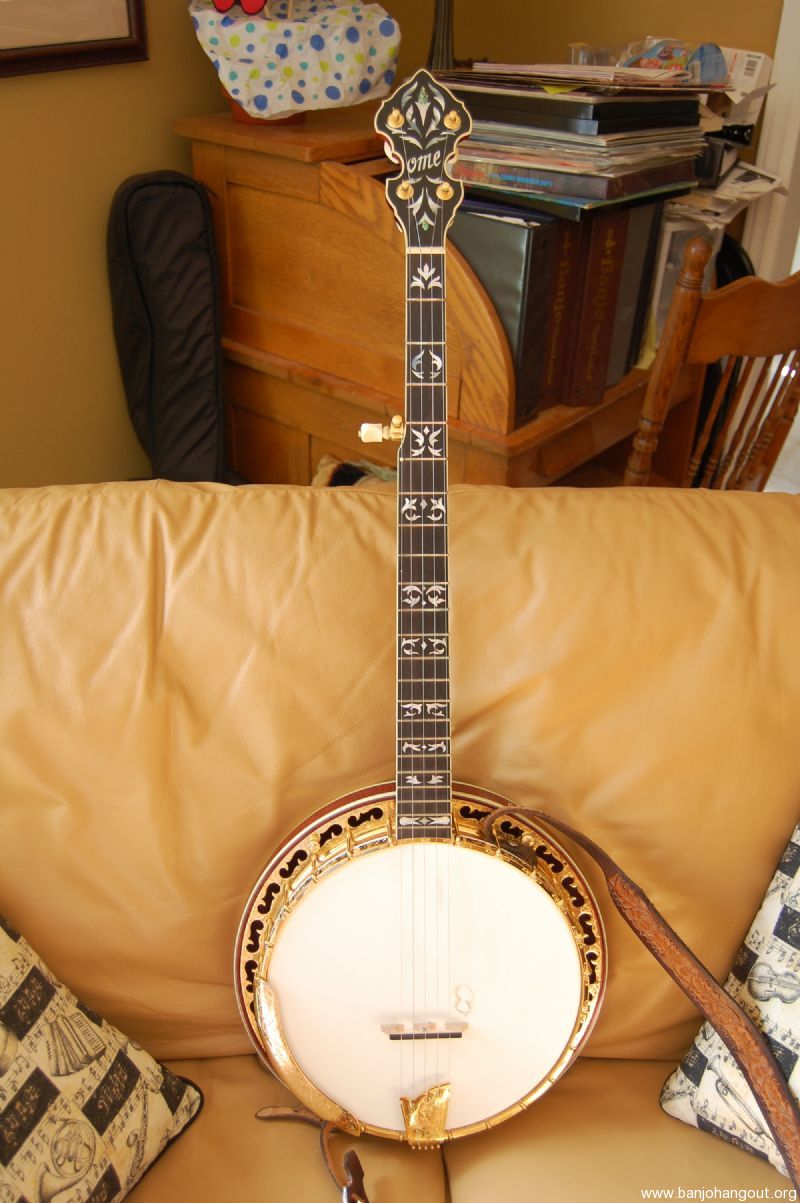 2004 Ome Gold Engraved Odyssey Sold!. Used Banjo For Sale at
