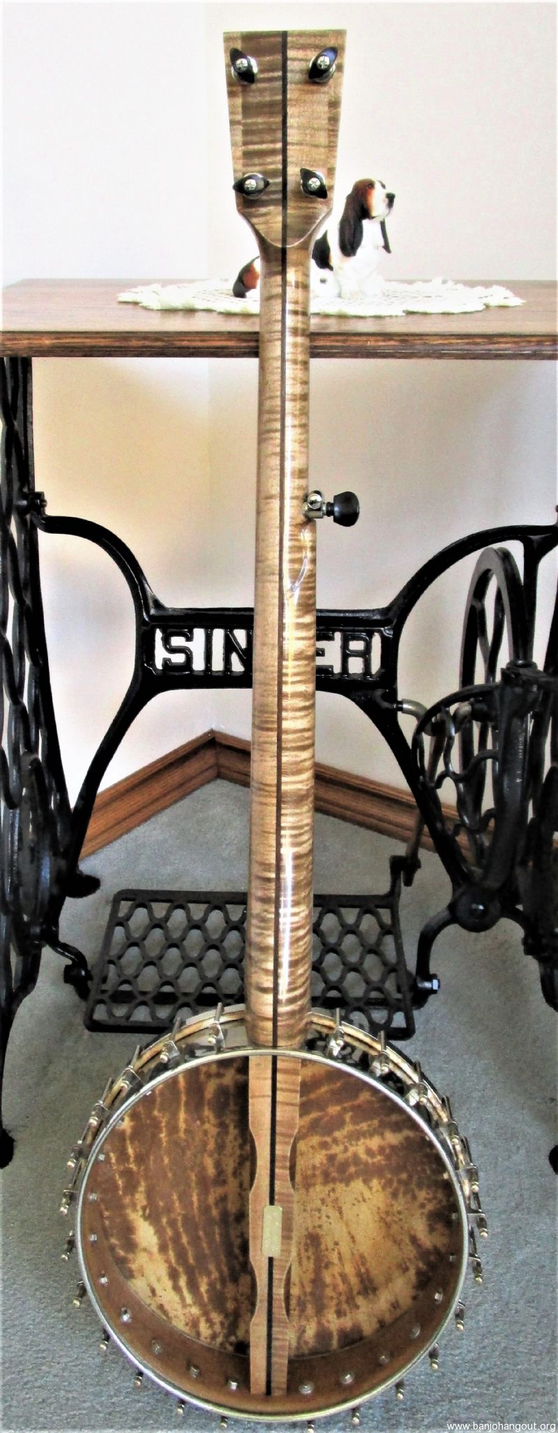 Curly Maple Openback Clawhammer Banjo Used Banjo For Sale at