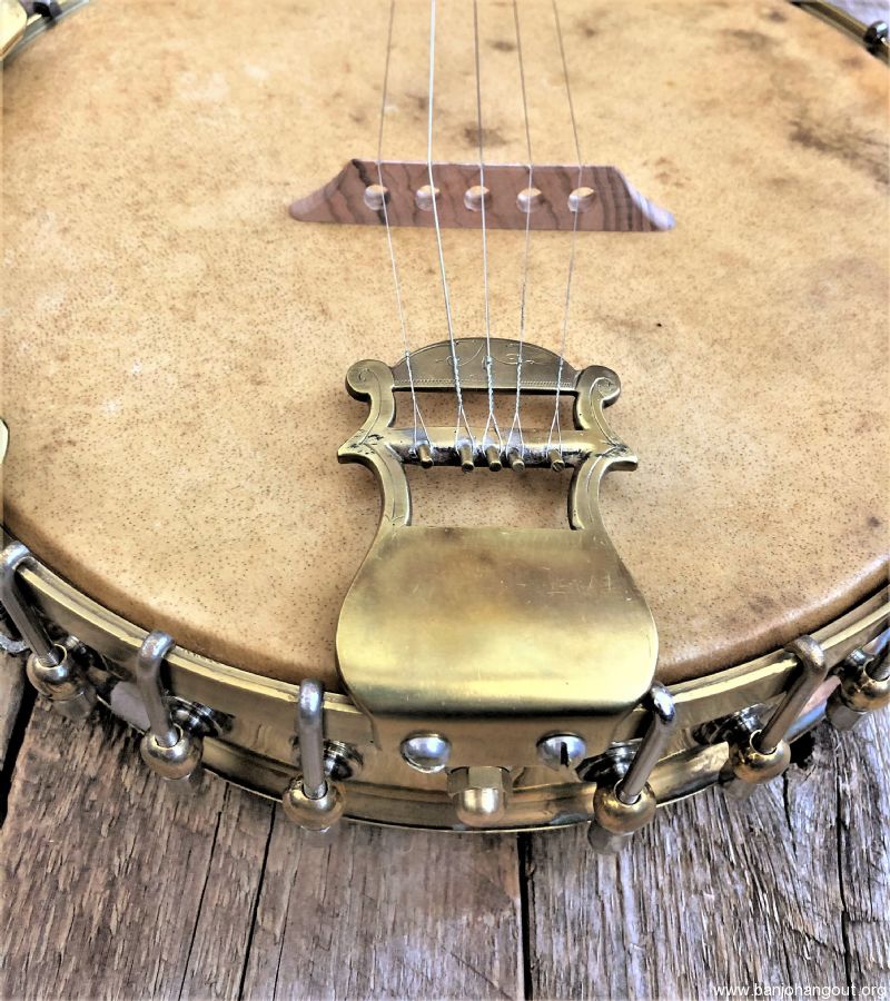 Brass and Birdseye Maple Clawhammer Style Banjo.. Free Canadian