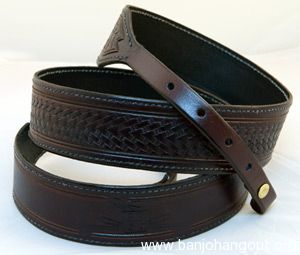sold gibson leatherworks banjo strap brand new banjo hangout gibson leather works