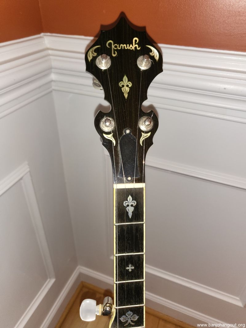 Janish Walnut Archtop Resonator Banjo Used Banjo For Sale at