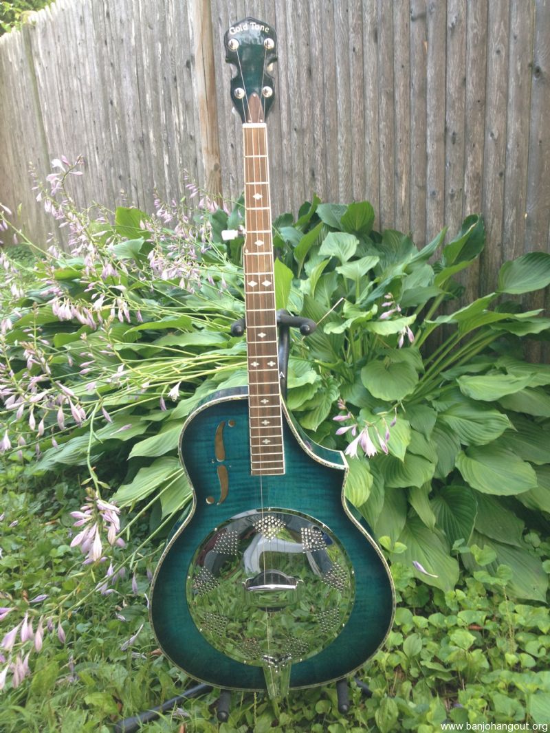 Gold Tone DOJO DobroBanjo // Rare Teal Sunburst Color Used Banjo For