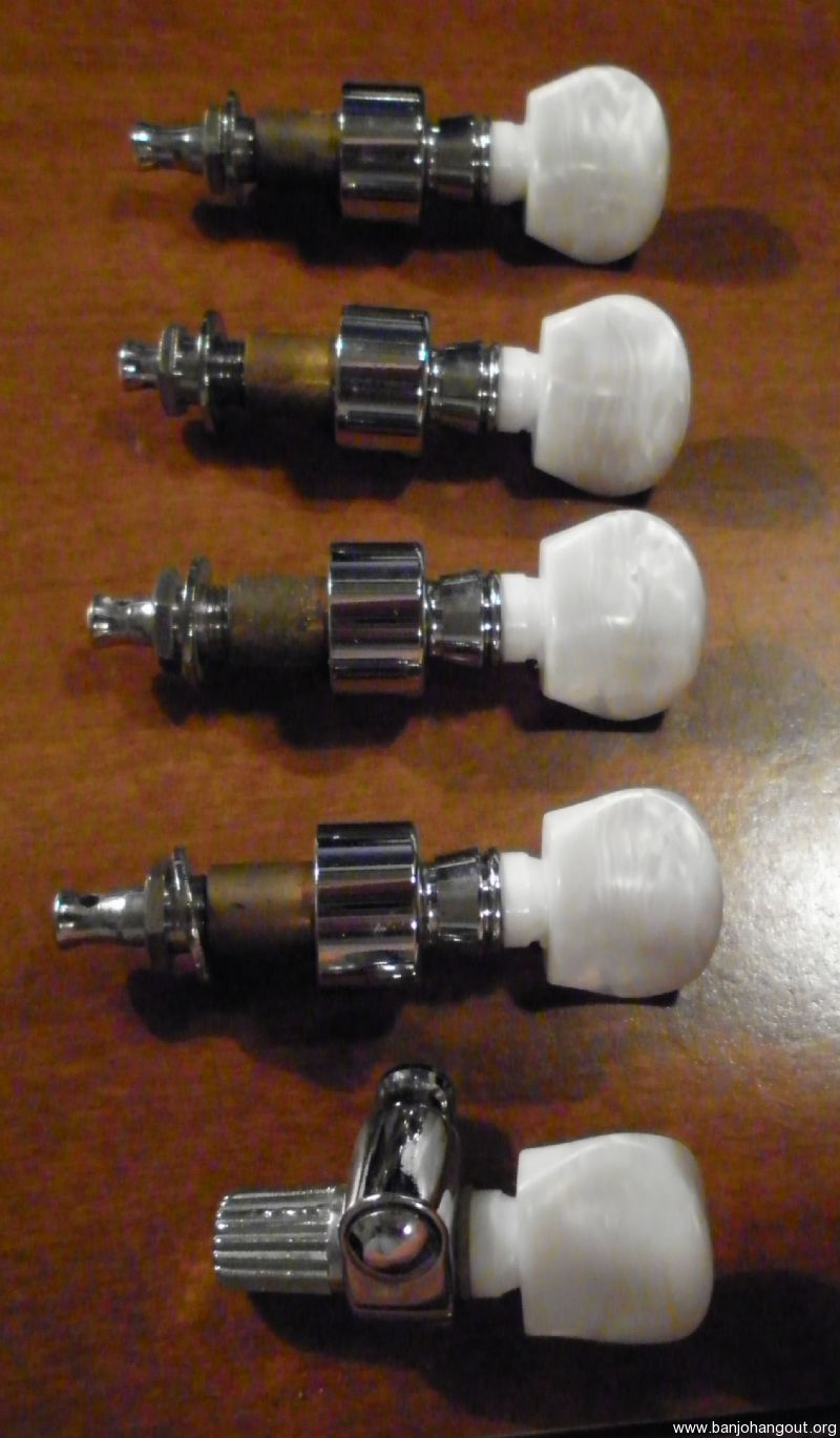 SOLD: 5 String Banjo Geared Tuning Pegs Tuners(Sold pending payment