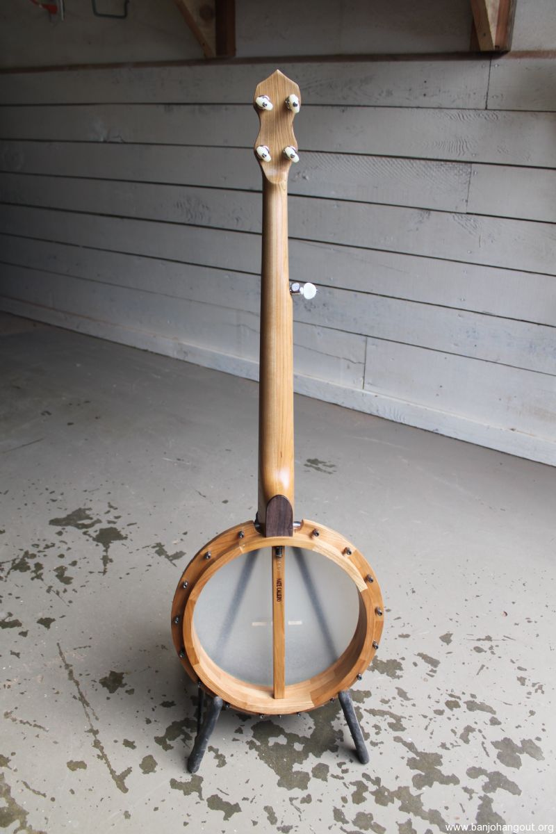 Cherry Openback w/ wood Flange by Nate Calkins Used Banjo For Sale at