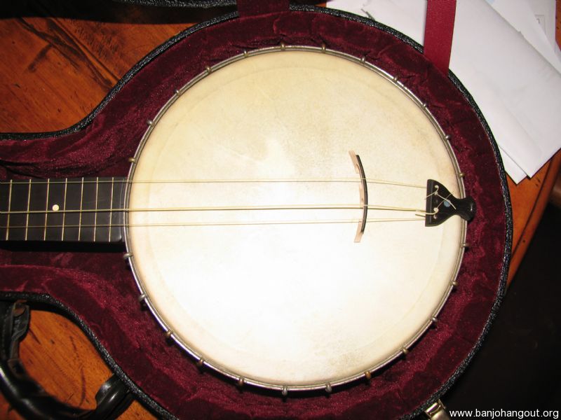 Fairbanks and Cole Flushfret 731 c. 1880 Marquetry Used Banjo For Sale at