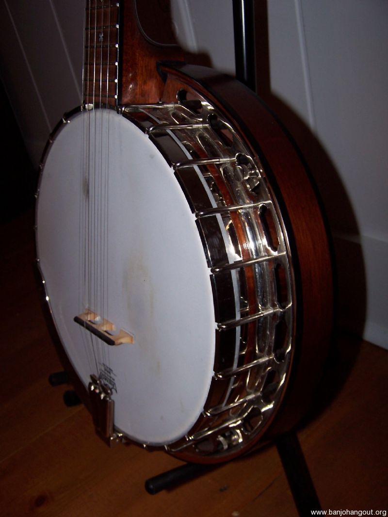 06 Prucha Pioneer Mahogany Banjo Used Banjo For Sale at
