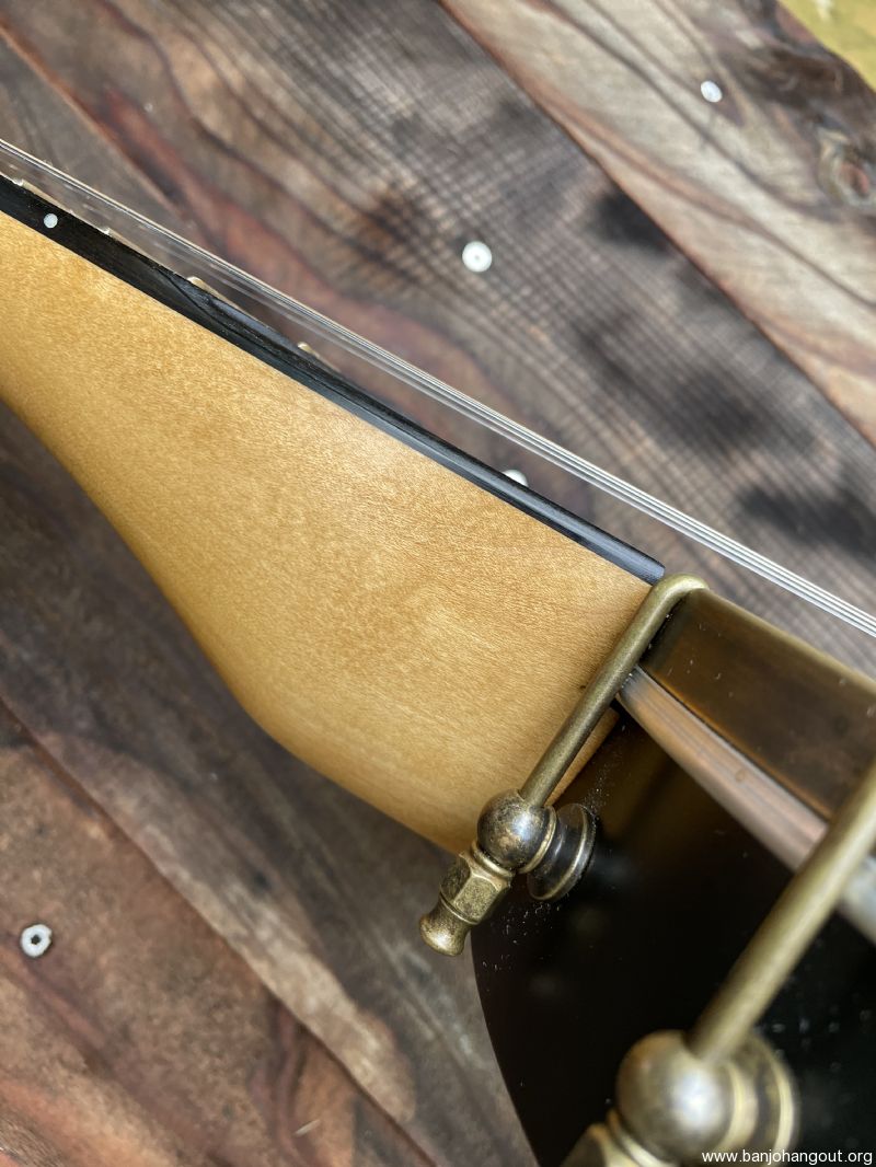 Rickard 11” Maple Ridge open back banjo. Dobson ring. Antiqued brass