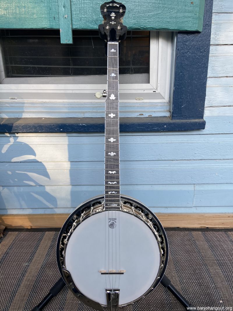 Deering White Lotus Unplayed 2,300 OBO Used Banjo For Sale at