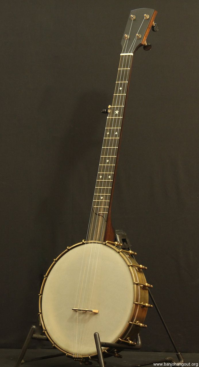 Rickard 11" Antiqued Brass Spunover Openback Banjo Used Banjo For