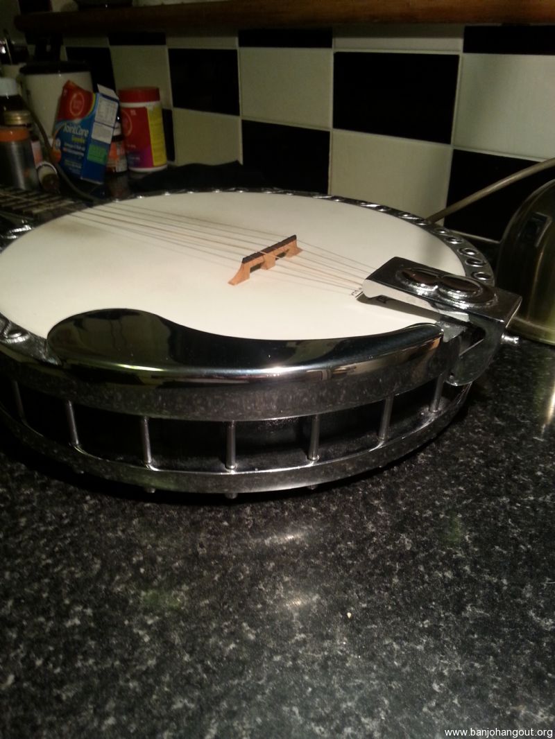 Merlin Long Neck Banjo w/ Original Case Used Banjo For Sale at