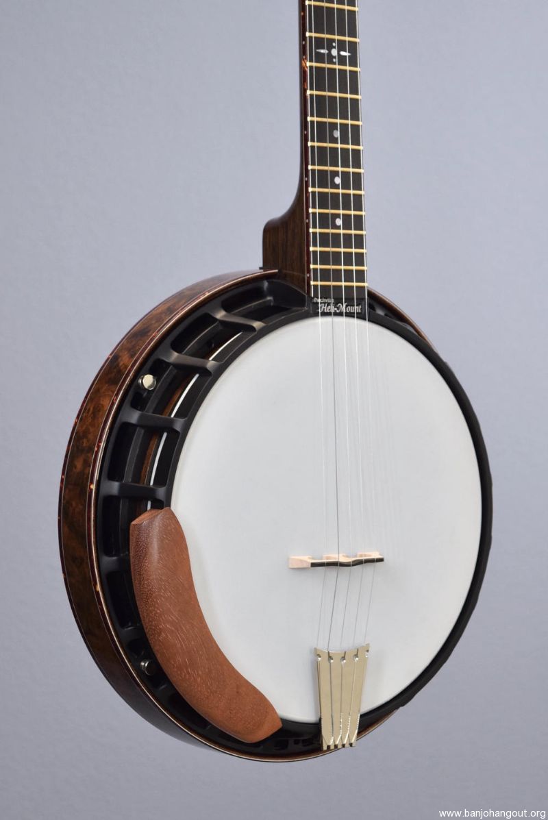 For Sale New Nechville Aries Resonator Banjo w/ Burled Walnut