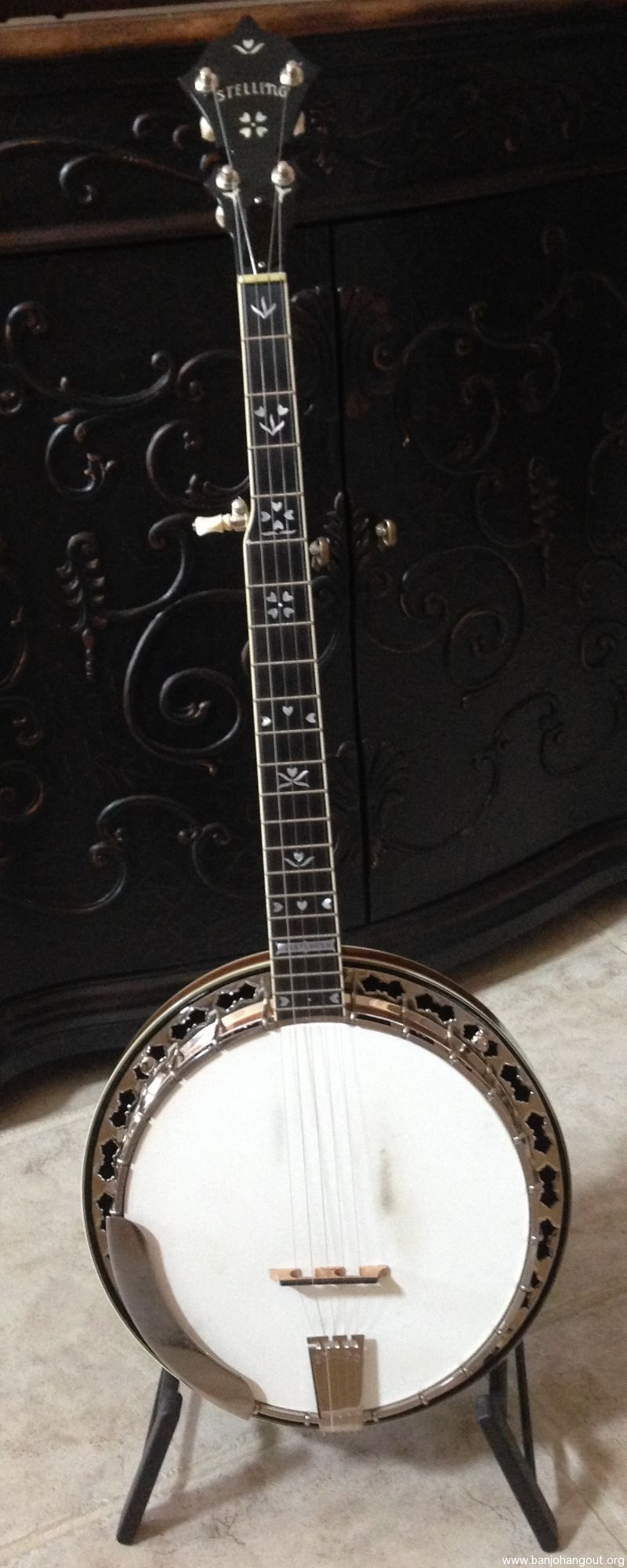 Stelling Bellflower banjo 2003 with Tony Pass rim Used Banjo For