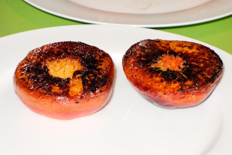 Fried peaches