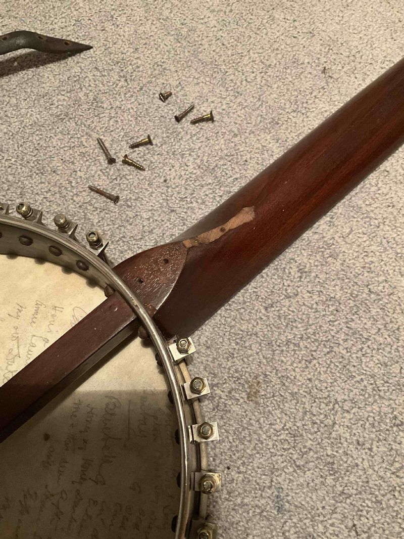 ?heel. partly damaged with someone adding an extra metal strengthening ...