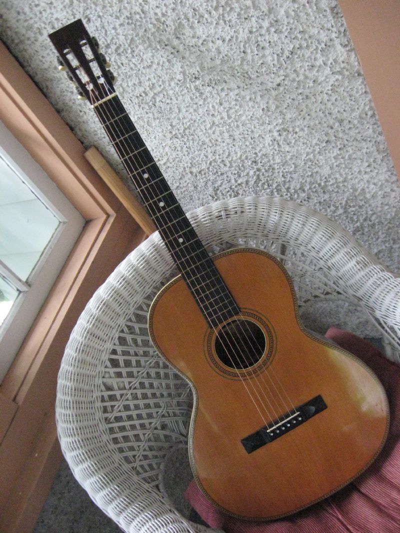 Undated parlor guitar built by Peter Benson, Minneapolis. tfaux's