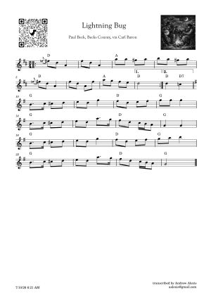 Music Notation for Lightning Bug