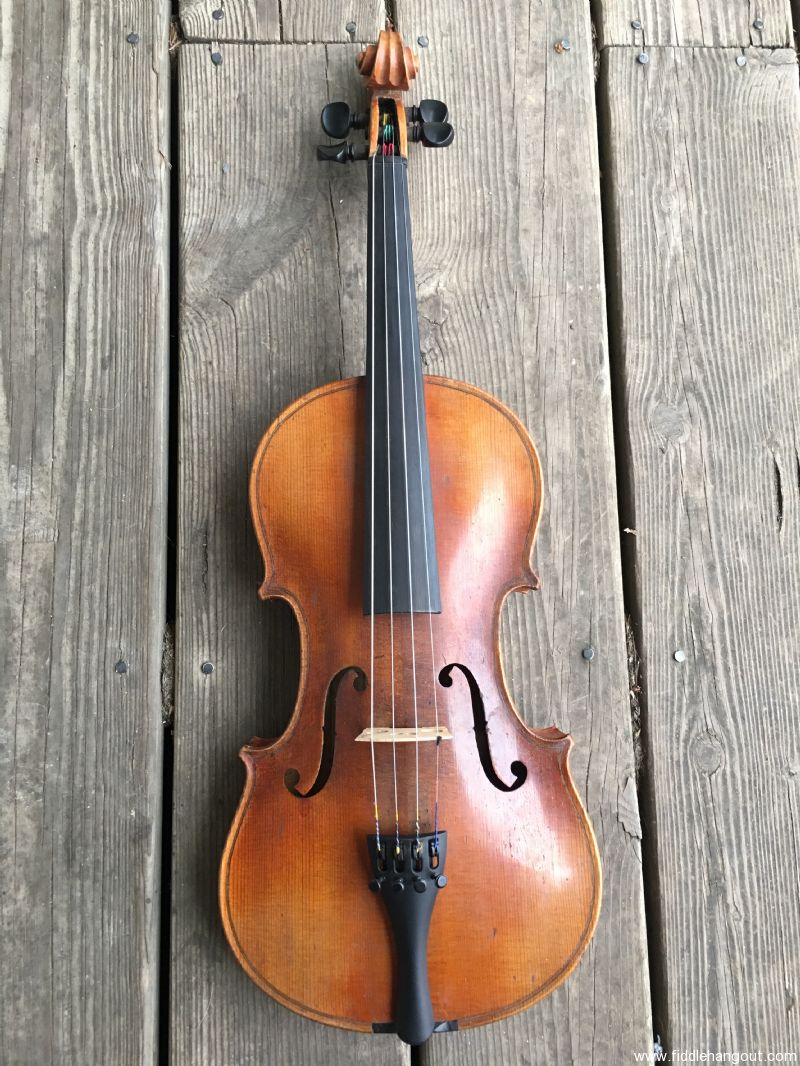 SOLD Royce Burt Revoiced Old German Violin, Big Tone w/video