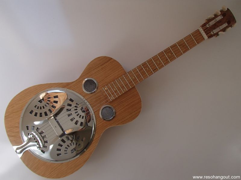 SOLD Cherry squareneck resonator, Beard hardware, Zach Hoyt 5sold pending approval Reso Hangout